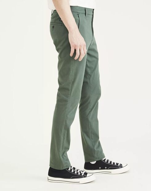 Pantalon Smart Supreme Flex Skinny vert moyen