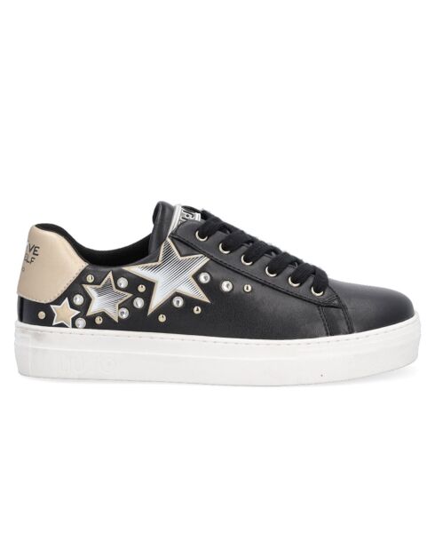 Sneakers en Cuir Chila noir/argenté
