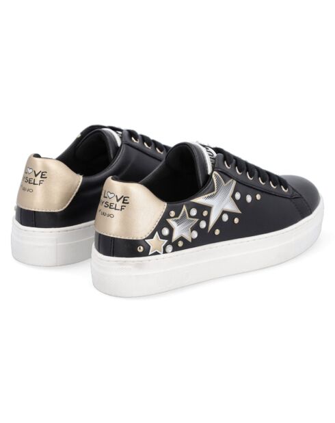 Sneakers en Cuir Chila noir/argenté