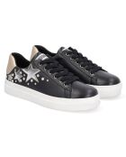 Sneakers en Cuir Chila noir/argenté