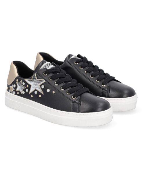 Sneakers en Cuir Chila noir/argenté