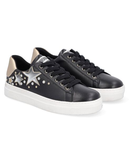 Sneakers en Cuir Chila noir/argenté