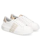 Sneakers Wania aus Leder in Weiß/Gold