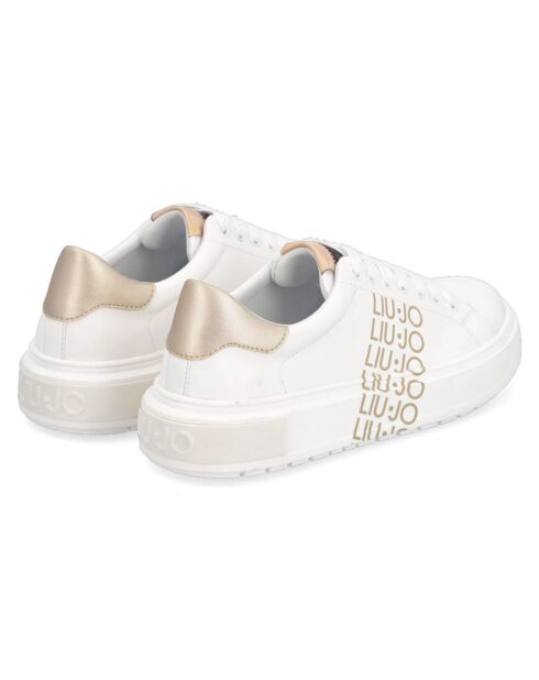 Sneakers Wania aus Leder in Weiß/Gold