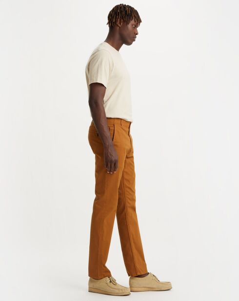 Pantalon Smart 360 Flex Alpha Slim marron clair