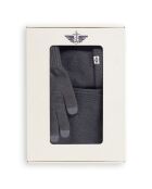 Bonnet + Gant + Echarpe 100% Mohair Holiday Box Xmas Package gris