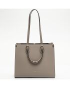 Sac à main en Cuir Alana  beige - 34x28.5x14 cm