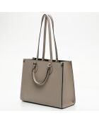 Sac à main en Cuir Alana  beige - 34x28.5x14 cm