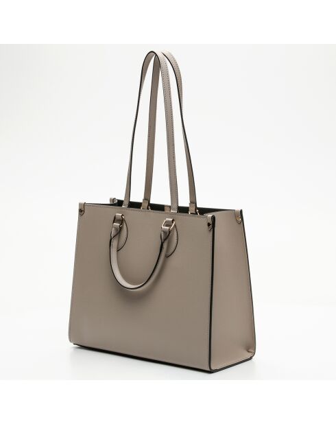 Sac à main en Cuir Alana  beige - 34x28.5x14 cm