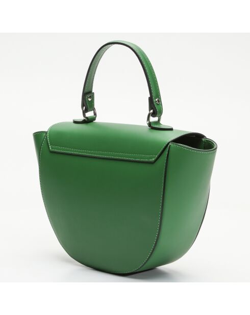 Sac à main en Cuir Votti vert - 28x21x9 cm