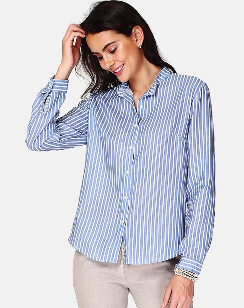 Chemise 100% Lin Anya azur