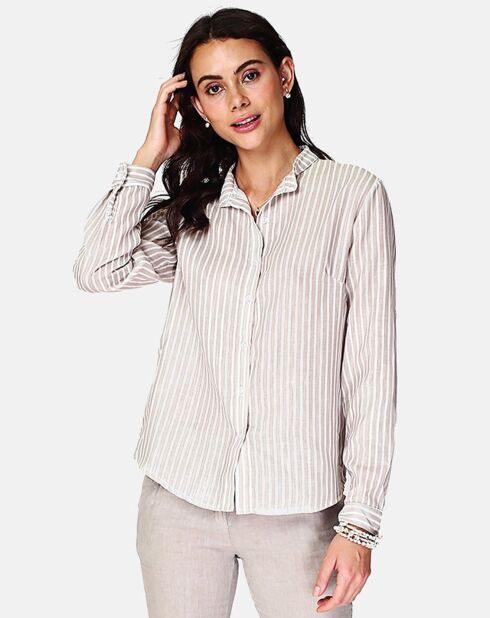 Chemise 100% Lin Anya beige