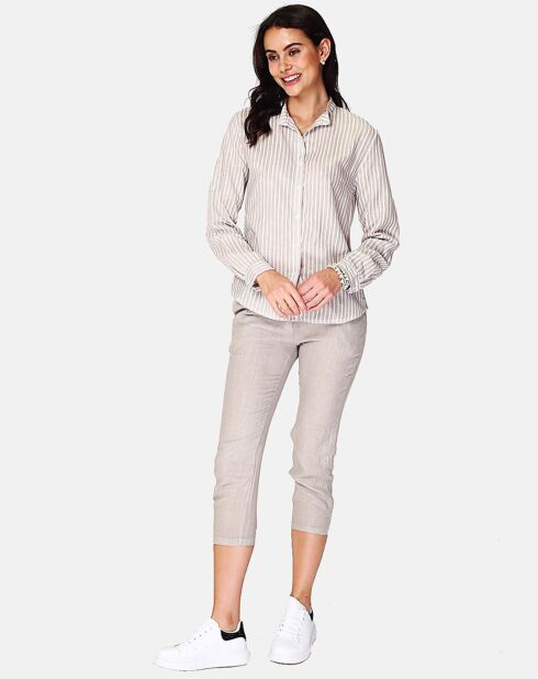 Chemise 100% Lin Anya beige