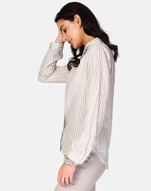 Chemise 100% Lin Anya beige