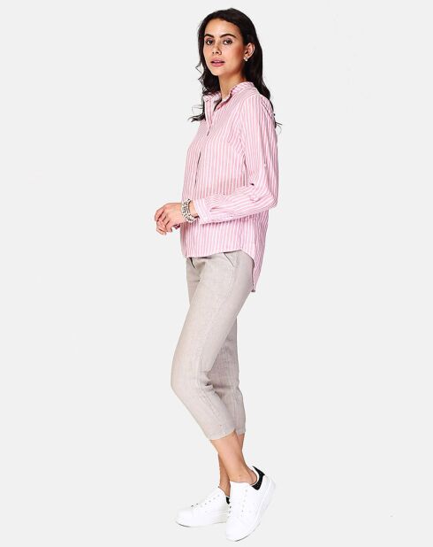 Chemise 100% Lin Anya rose