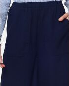 Pantalon 100% Lin Jenny marine