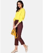 Pantalon 100% Lin Hannah marron