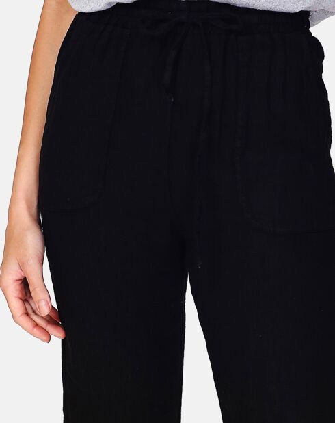 Pantalon 100% Lin Hannah noir