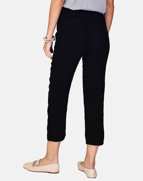 Pantalon 100% Lin Hannah noir