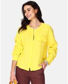 Chemise 100% Lin Lena jaune