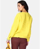 Chemise 100% Lin Lena jaune