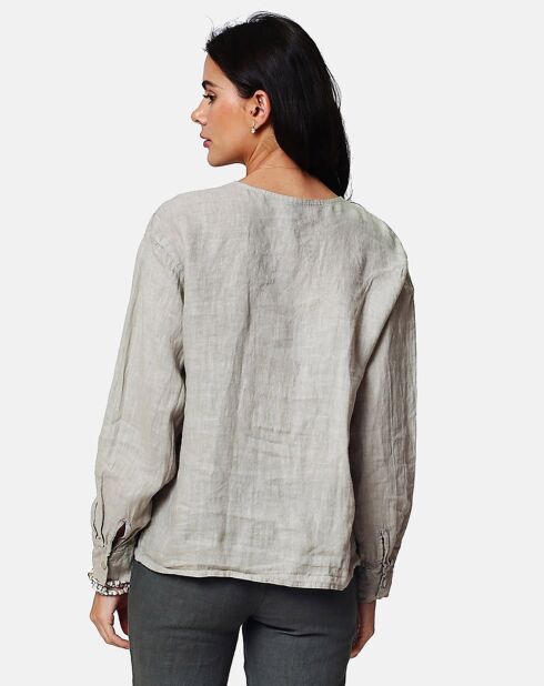 Chemise 100% Lin Lena beige
