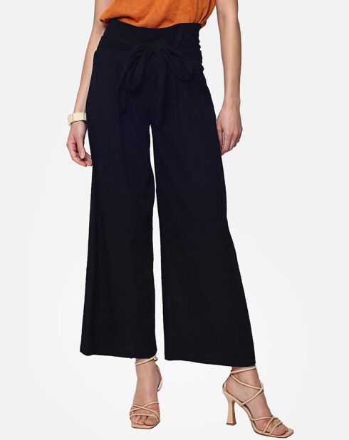 Pantalon 100% Lin Chloe noir