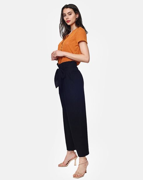 Pantalon 100% Lin Chloe noir
