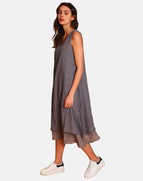Robe 100% Lin Suzie marine