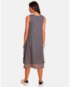 Robe 100% Lin Suzie marine
