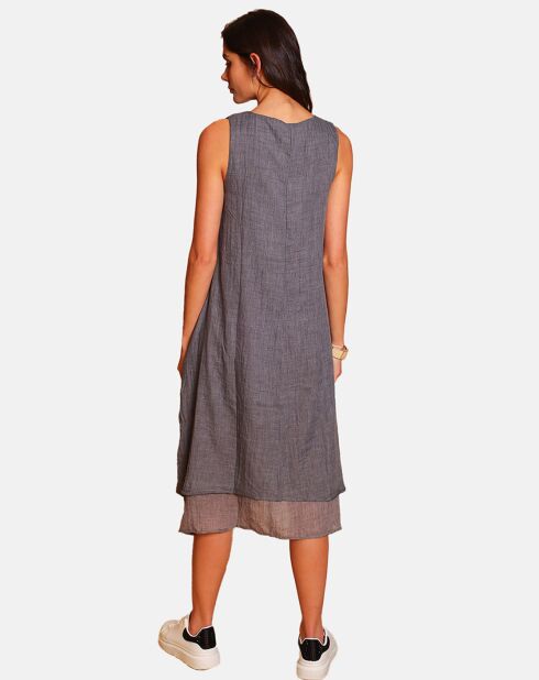 Robe 100% Lin Suzie marine