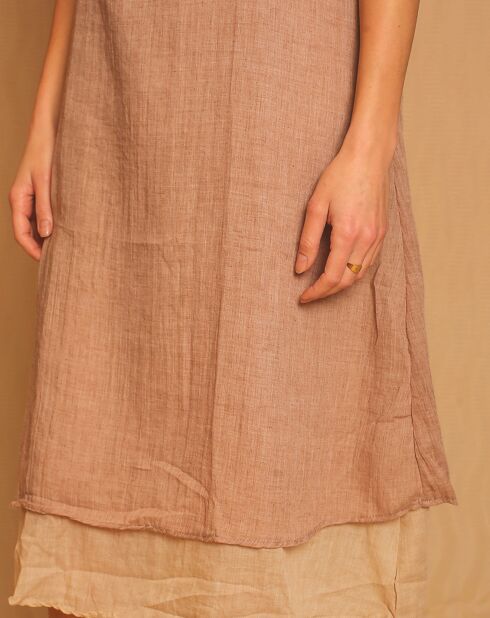 Robe 100% Lin Suzie marron