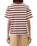 T-Shirt 100% Coton Bio rayé rouge/blanc