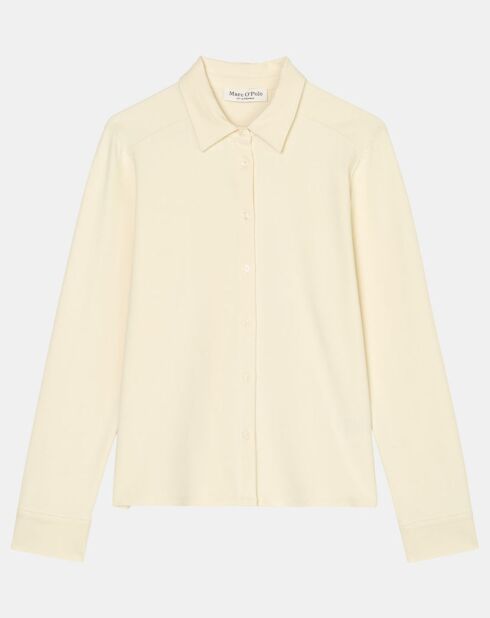 Chemise col polo écrue