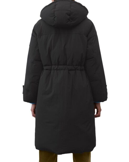 Parka longue puffer poches noire