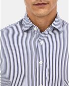 Chemise Slim Fit rayée bleue