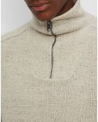 Pull camionneur chenille écru