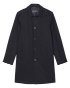 Manteau en Laine mélangée raglan noir