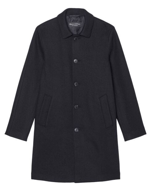 Manteau en Laine mélangée raglan noir