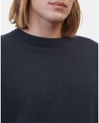 Pull en Laine & Coton bleu marine