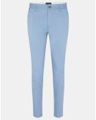 Pantalon Chino Super Slim Fit en Coton Bio mélangé Stretch bleu ciel