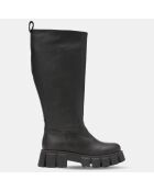 Bottes en Cuir chunky Campagne noires