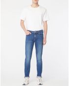 Jean Skinny Fit en Coton Bio mélangé bleu