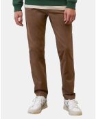 Pantalon Stig tapered marron