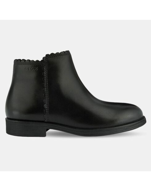 Bottines en Cuir Agatanoir noires