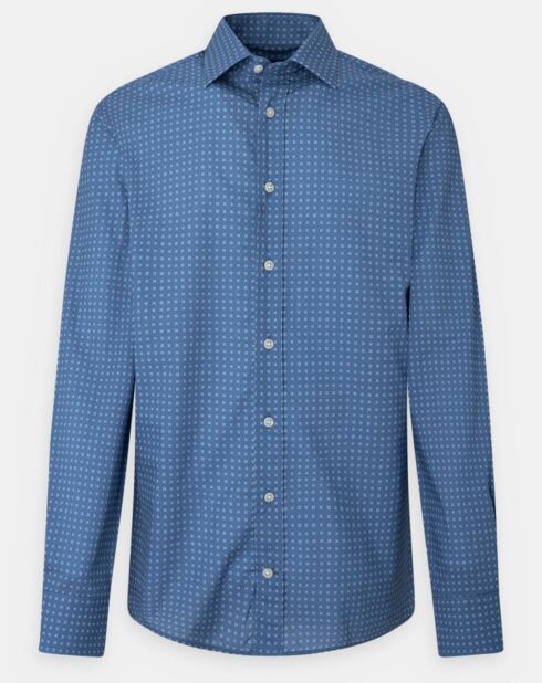 Chemise Slim Fit imprimée foulard bleu foncé