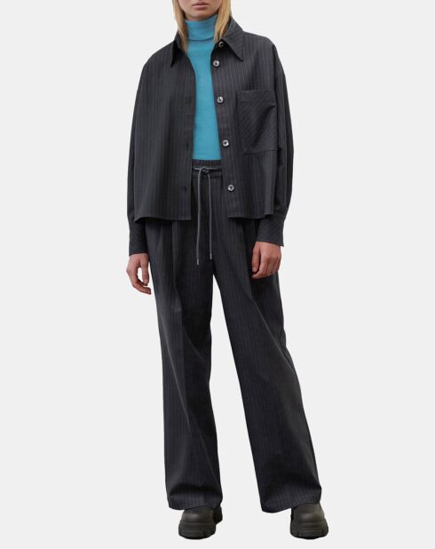 Veste  à rayures noire
