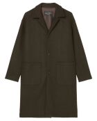 Manteau en Laine mélangée bouillie marron