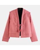 Veste Réversible Quilted noir/rose