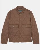 Veste Quilt double zip marron